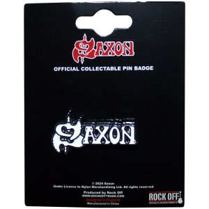 Saxon - White Logo Pin Badge i gruppen MERCHANDISE / Pin-Button Badge / Hårdrock hos Bengans Skivbutik AB (5583958)