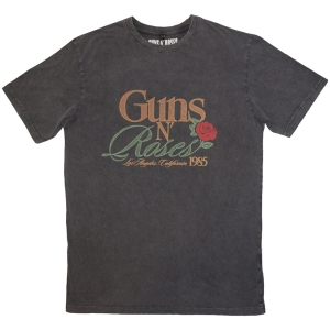 Guns N Roses - California 1985 Stone Wash Uni Char T-Shirt i gruppen MERCHANDISE / T-shirt / Hårdrock hos Bengans Skivbutik AB (5586766r)