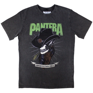 Pantera - Skeleton Cowboy Stone Wash Uni Char T-Shirt i gruppen MERCHANDISE / T-shirt / Hårdrock hos Bengans Skivbutik AB (5586778r)