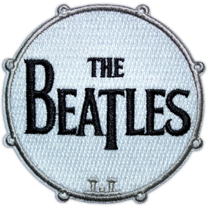 Beatles - Drum Logo Large Woven Patch i gruppen MERCHANDISE / Tygmärke / Pop-Rock hos Bengans Skivbutik AB (5587228)