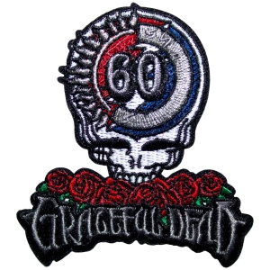 Grateful Dead - 60Th Anniversary Skull & Logo Woven Patch i gruppen MERCHANDISE / Tygmärke / Pop-Rock hos Bengans Skivbutik AB (5587240)