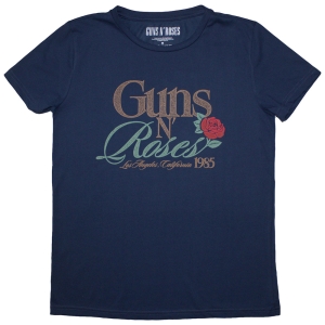 Guns N Roses - California 1985 Lady Denim T-Shirt i gruppen MERCHANDISE / T-shirt / Hårdrock hos Bengans Skivbutik AB (5587276r)