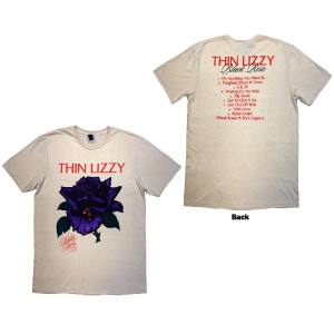 Thin Lizzy - Black Rose Tracklist Uni Natrl T-Shirt i gruppen MERCHANDISE / T-shirt / Hårdrock hos Bengans Skivbutik AB (5587306r)