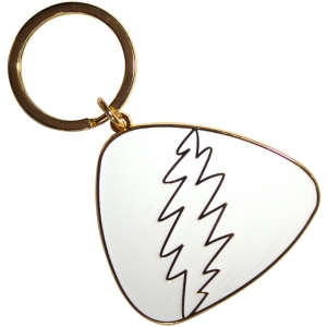 Grateful Dead - White Plectrum Keychain i gruppen MERCHANDISE / Nyckelring / Pop-Rock hos Bengans Skivbutik AB (5589227)