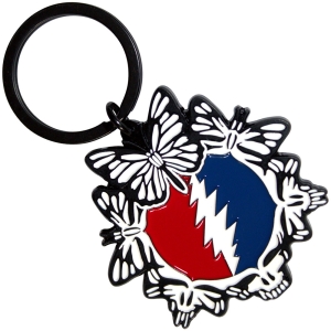 Grateful Dead - Steal Your Face Butterflies Keychain i gruppen MERCHANDISE / Nyckelring / Pop-Rock hos Bengans Skivbutik AB (5589230)