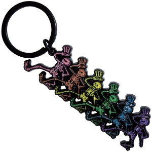 Grateful Dead - Dancing Skeletons Keychain i gruppen MERCHANDISE / Nyckelring / Pop-Rock hos Bengans Skivbutik AB (5589243)