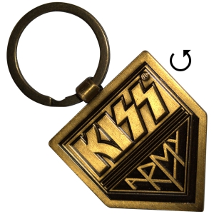 Kiss - Gold Army Pennant Double-Sided Keychain i gruppen MERCHANDISE / Nyckelring / Hårdrock hos Bengans Skivbutik AB (5589258)