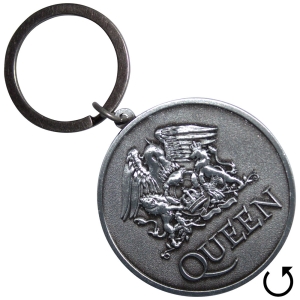 Queen - Silver Crest Double-Sided Keychain i gruppen MERCHANDISE / Nyckelring / Pop-Rock hos Bengans Skivbutik AB (5589272)
