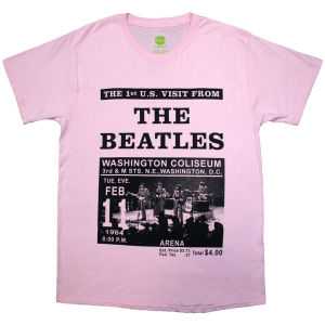Beatles - Washington 64 Promo Uni Pink T-Shirt i gruppen MERCHANDISE / T-shirt / Pop-Rock hos Bengans Skivbutik AB (5589275r)