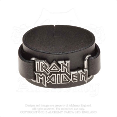 Iron Maiden - Logo Leather Wriststrap