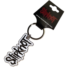Slipknot - Black Logo White Border Keychain