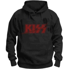 Kiss - Slashed Logo Uni Bl Hoodie