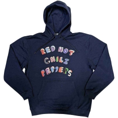Red Hot Chili Peppers - Colourful Letters Navy Hoodie 
