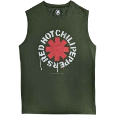 Red Hot Chili Peppers - Stencil Uni Green Tank Top 