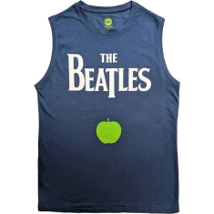 The Beatles - Drop T Logo & Apple Denim Tank Top 