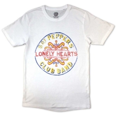 The Beatles - Painted Pepper Uni Wht T-Shirt
