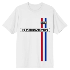 Oasis - Knebworth Vertical Stripe Wht T-Shirt